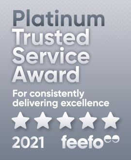 Feefo platinum trusted service 2021