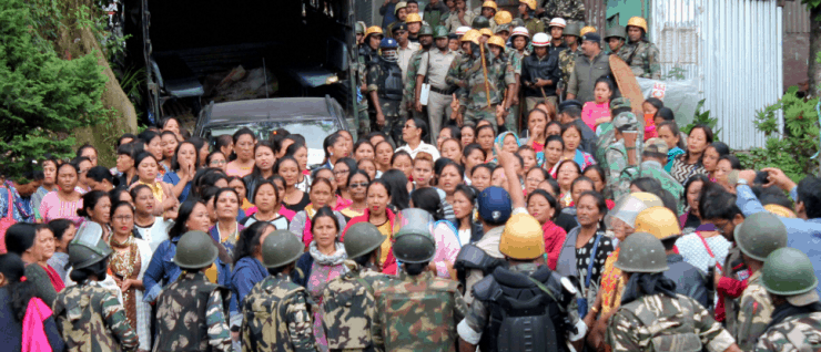 Protests in Darjeeling in India